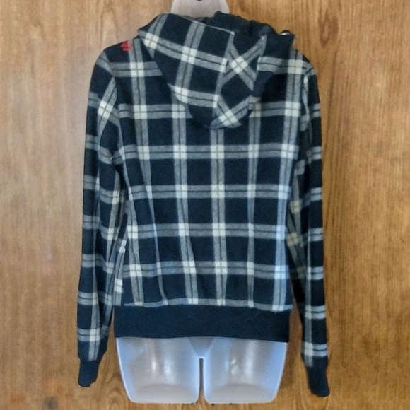 Billabong Wool Blend Black and White Plaid Jacket❄️ - Picture 4 of 6